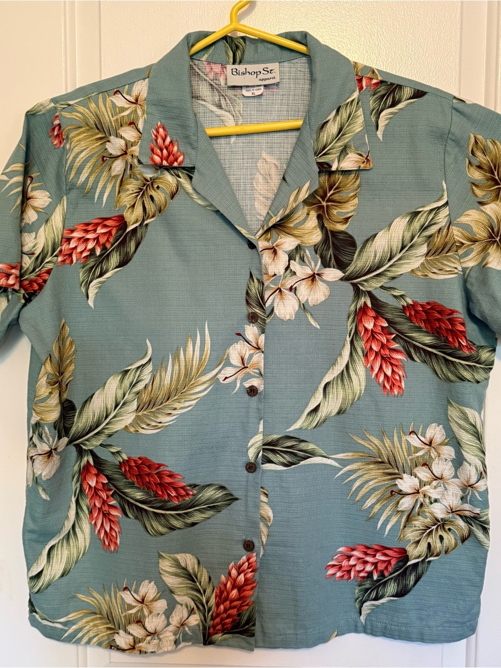 Made in Hawaii - Bishop St Apparel - Tropical Print Camp Shirt - XL